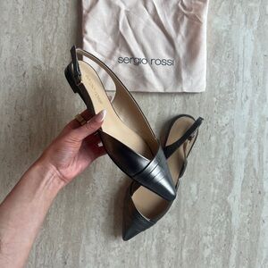 Sergio Rossi Dark Grey Flats